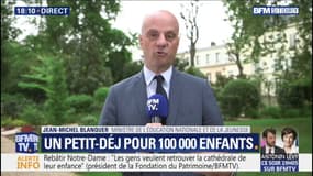 Jean-Michel Blanquer sur les petits-déjeuners gratuits à l'école: "On n'étudie pas bien si on a le ventre vide"