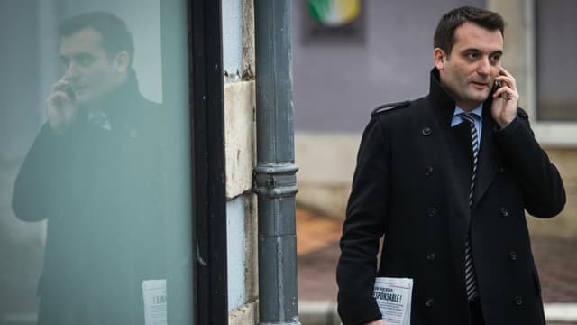 Florian Philippot le 1er décembre 2015 à Delle, dans l'est de la France.