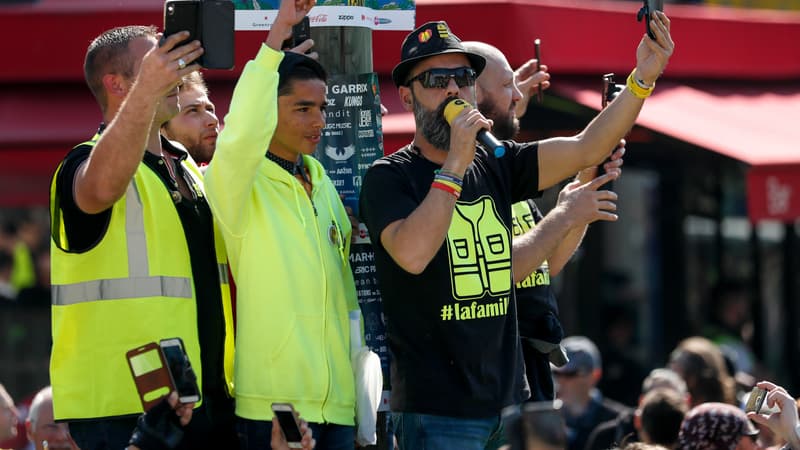 Jérôme Rodriguez, figure du mouvement des gilets jaunes à Paris, le 20 avril 2019.