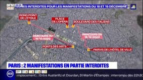 Paris: deux manifestations partiellement interdites