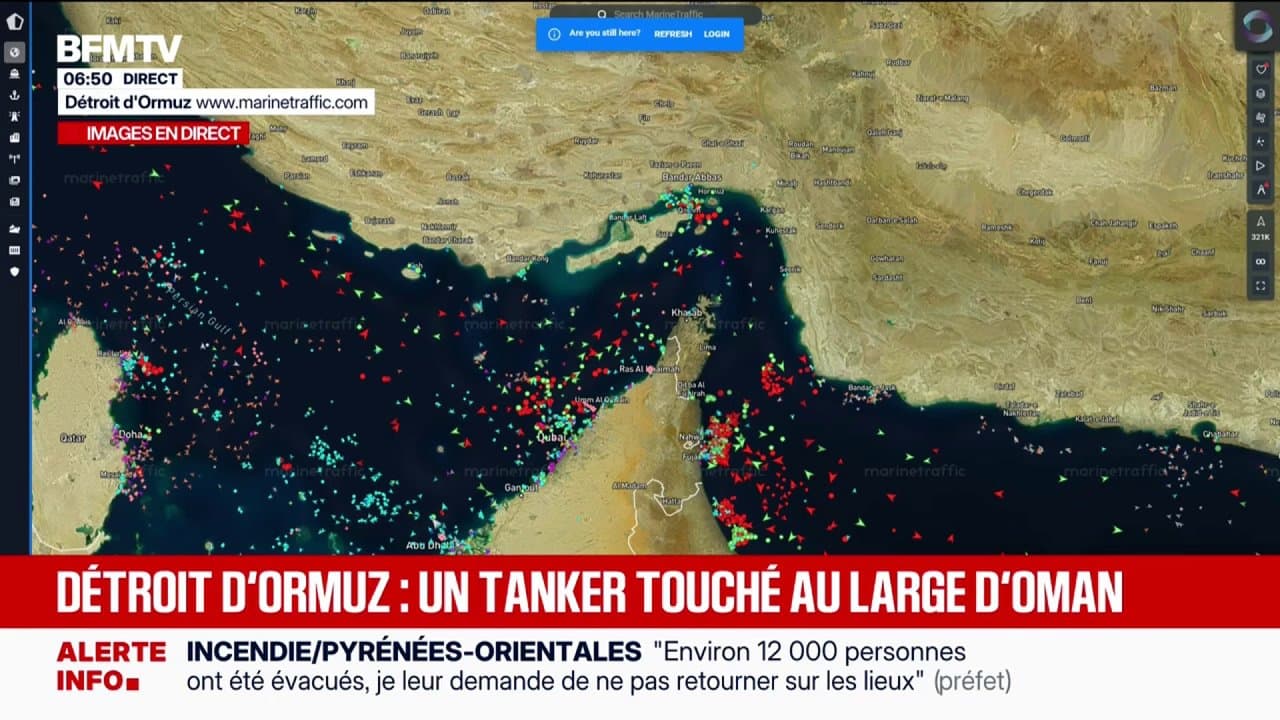 Un tanker touché par un projectile non identifié dans la région du détroit d'Ormuz