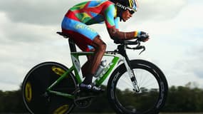 L’Érythréen Mekseb Debesay lors du chrono des Mondiaux 2015