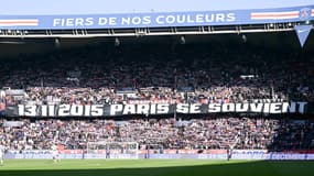 Une banderole des supporters du PSG