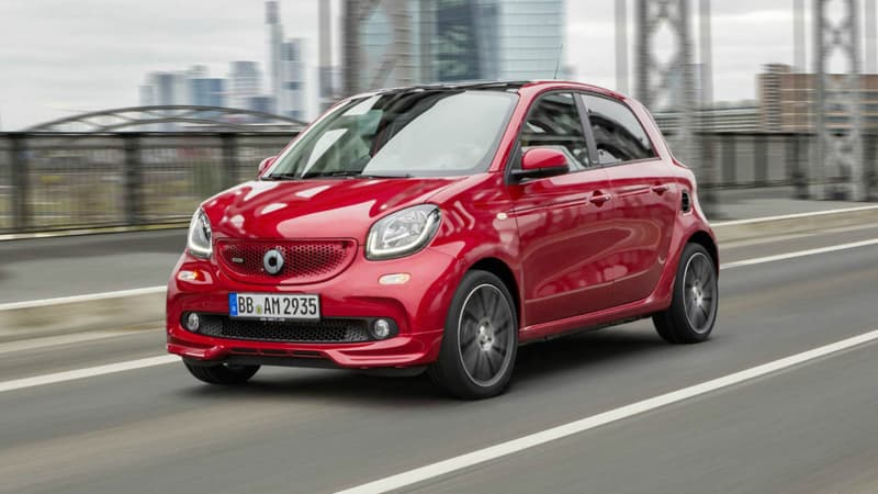 La marque de petites voitures citadines Smart.