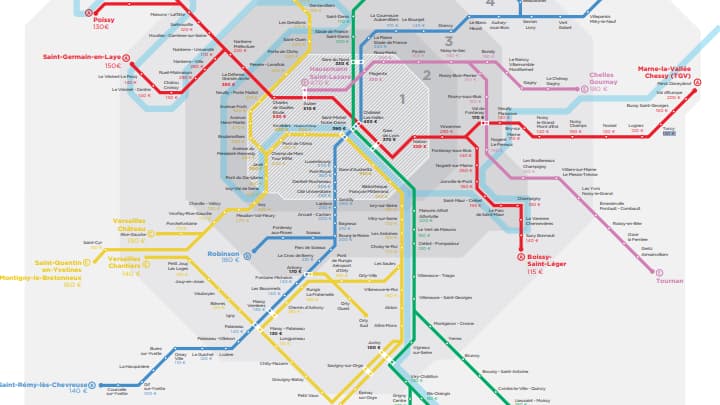 Les loyers par station du réseau de RER francilien