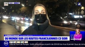 Île-de-France: deux jours après l'entrée en vigueur du couvre-feu, les routes franciliennes sont encore particulièrement chargées ce jeudi soir
