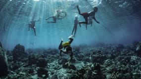 Des personnes pratiquant la plongée sous-marine (Photo d'illustration)