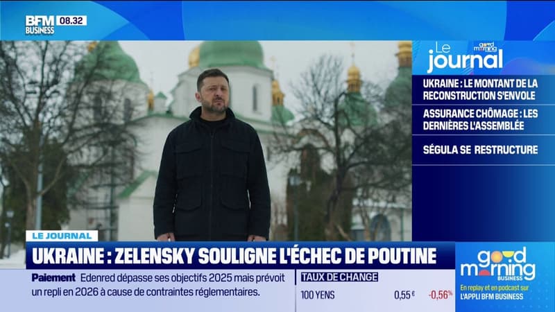 Après quatre de guerre en Ukraine, le président Volodymyr Zelenski réitère sa volonté d'une "paix forte, digne et durable" dans une vidéo