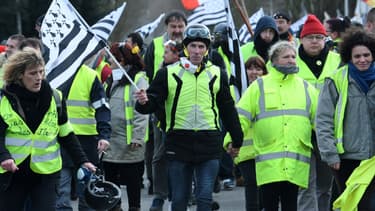 Des gilets jaunes à Lorient.
