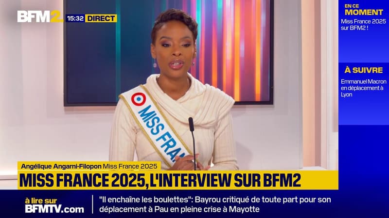 "Historiquement on a l'habitude de connaître des Miss très jeunes" confie Angélique Angarni-Filopon, Miss France 2025