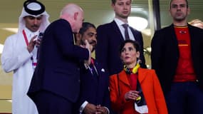 Hadja Lahbib, ministre belge des Affaires étrangères, avec Gianni Infantino