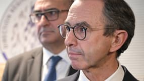 Bruno Retailleau et Laurent Nuñez, à Nanterre le 15 octobre 2024. Photo d'illustration