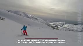 En pleine descente, ce skieur filme l'interception d'un missile en Syrie