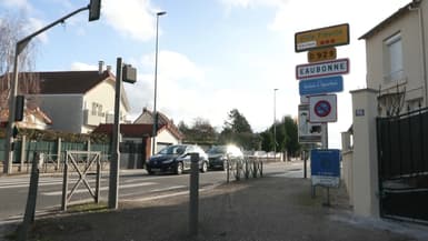 Le panneau d'entrée de la ville d'Eaubonne (Val-d'Oise) le 3 décembre 2025