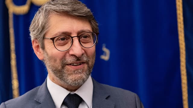Le grand rabbin de France Haïm Korsia le 6 juin 2021, jour de sa réélection