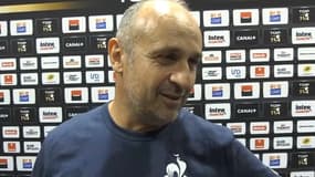Philippe Saint-André en zone mixte après la finale de Top 14, le 25 juin 2022