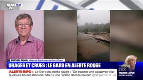 Orages dans le Gard: le maire de Saint-Jean-du-Gard, Michel Ruas, pense qu'il y aura "énormément de dégâts"