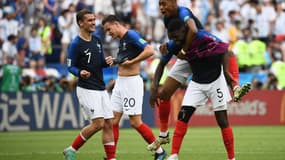 La joie des Bleus après la victoire contre l'Argentine