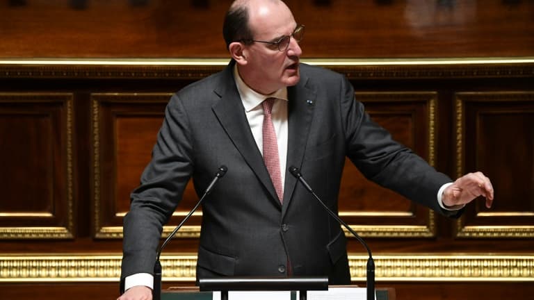 Le Premier Ministre Jean Castex, le 1er mars 2022 au Sénat à Paris