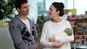 Jacinda Ardern, son compagnon Clarke Gayford, et leur fille Neve