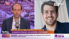 "On est en difficulté depuis quelques mois, on souffre pour réussir à vendre nos produits", dit Matthieu Grosset, président de L'Atelier textile jurassien