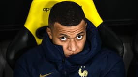 Kylian Mbappé lors du match de qualification pour l'Euro 2024 entre la Grèce et la France, le 21/11/2023