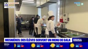 Mesnières: des élèves servent un menu de gala