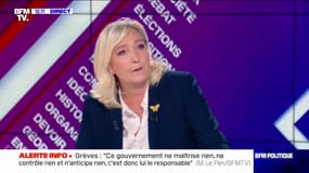 Marine Le Pen: "Le gouvernement a eu tort, il aurait dû imposer à Total une négociation salariale"