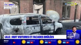 Lille: huit voitures et la façade d'un immeuble brûlées dans un incendie rue du Bois