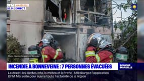 Incendie à Bonneveine: sept personnes évacuées, une soixantaine de marins-pompiers mobilisés