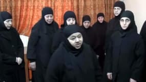 Les religieuses de Maaloula, après leur libération le 10 février 2014.