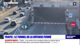 Trafic: le tunnel de La Défense fermé à la circulation à la suite d'un incident