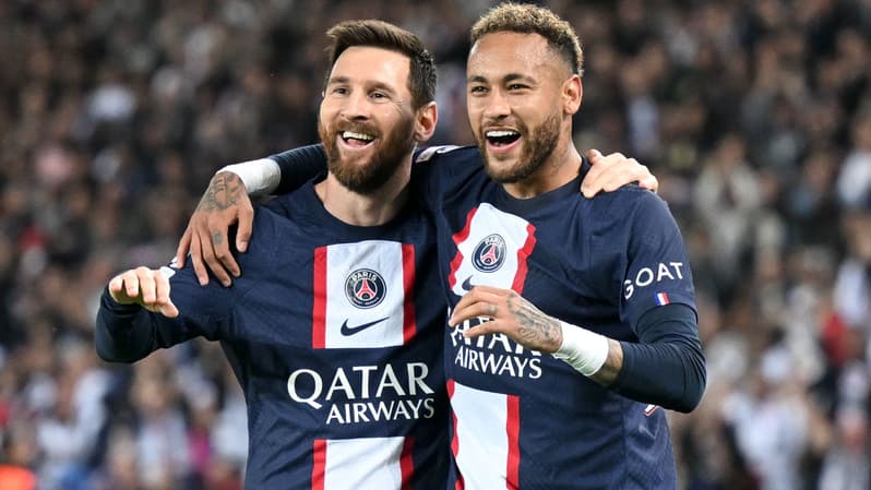 Lionel Messi et Neymar lors du récital du PSG, le 25 octobre 2022
