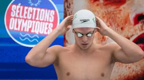 Léon Marchand aux championnats de France de natation à Chartres, le 17 juin 2024