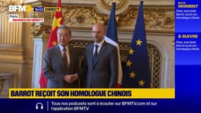 Jean-Noël Barrot reçoit son homologue chinois Wang Yi