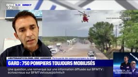 Intempéries: "Les troupes se consacrent désormais aux missions de retour à la vie normale et de soutien aux populations", explique le porte-parole des sapeurs-pompiers du Gard