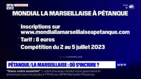 Pétanque: où s'inscrire pour participer à La Marseillaise?