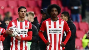 Mohamed Ihattaren et Pablo Rosario avec le PSV
