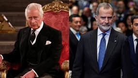 Charles III le 12 septembre 2022 et Felipe VI le 30 octobre 2024