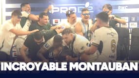 Montauban en Top 14 : L'énorme fête des joueurs en conférence de presse