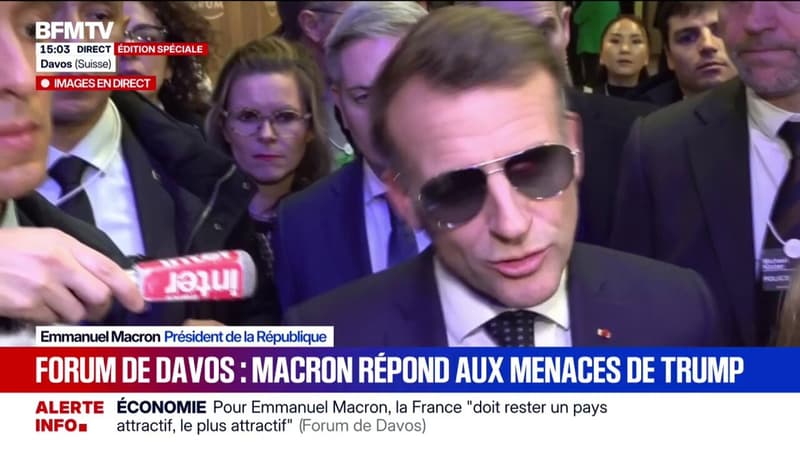 Menaces douanières de Donald Trump sur le vin et champagne: "Il ne faut pas se laisser impressionner, on doit défendre nos intérêts", rappelle Emmanuel Macron