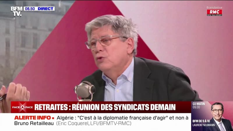 Conclave sur les retraites: Il n'en sortira rien car les différents partenaires n'y vont pas avec les mêmes objectifs, estime Éric Coquerel (LFI)