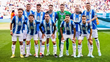 Les joueurs de l'Espanyol Barcelone contre l'Atlético de Madrid en 2022.