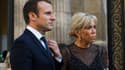 Emmanuel Macron et sa femme Brigitte