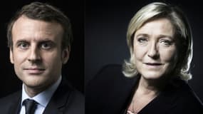 Emmanuel Macron et Marine Le Pen (photo d'illustration)