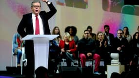 Jean-Luc Mélenchon lors de la clôture de la convention de La France insoumise à Reims, le 17 octobre 2021