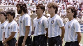 José Luis Brown (au centre) avec l'Argentine 