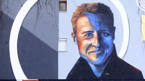 Une fresque représentant Michael Schumacher, à Sarajevo le 10 janvier 2022