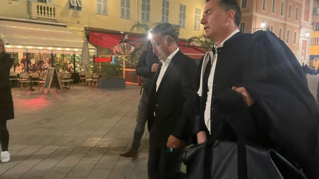 Christophe Galtier quitte le Tribunal avec ses avocats Christophe Galtier quitte le Tribunal avec ses avocats