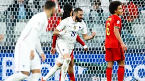 Karim Benzema lors du match France-Belgique, à Turin le 7 octobre 2021